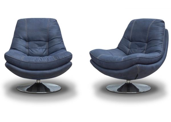 Axis Swivel Chair by SofaHouse - Denim