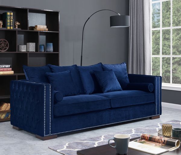 Moscow Royal Blue Sofa Range by Derrys