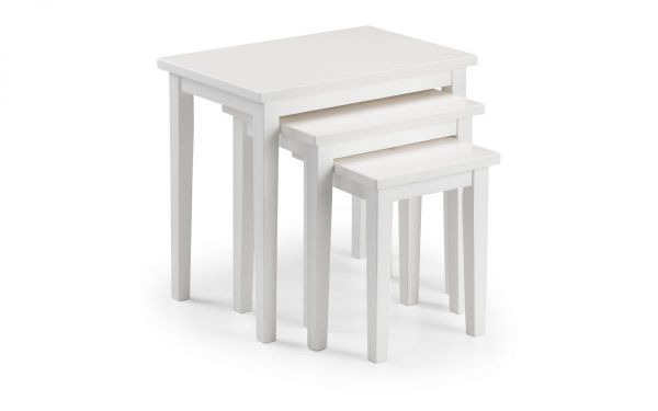 Cleo White Nest of Tables by Julian Bowen 