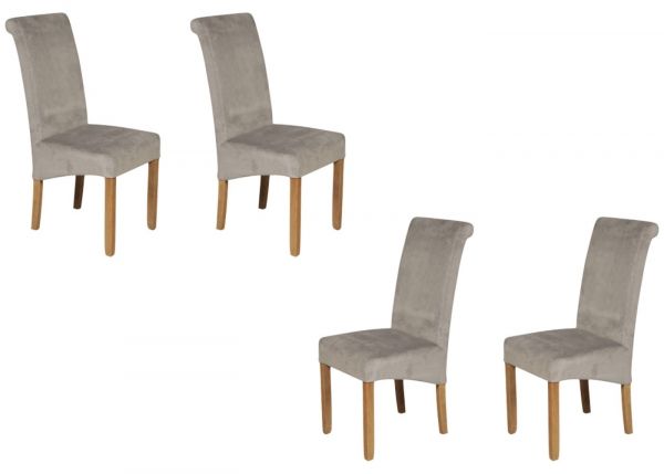 Sophie Dining Chair by Annaghmore - Set of 4 - Velvet Grey