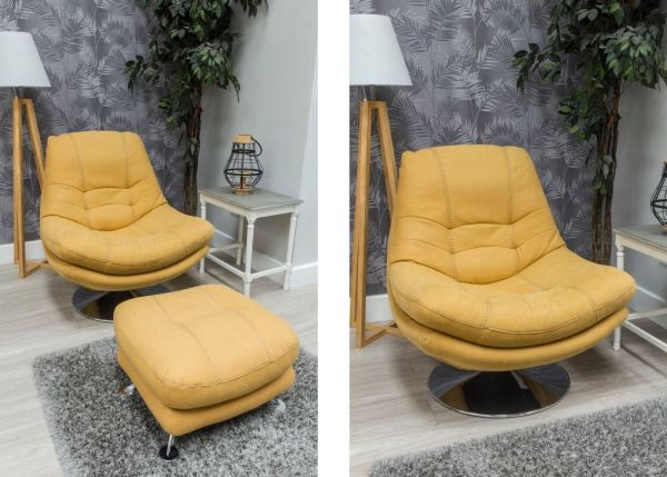 Axis Swivel Chair by SofaHouse - Gold Room Image