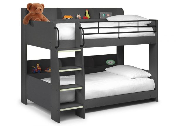 Domino Bunk Bed by Julian Bowen - Anthracite