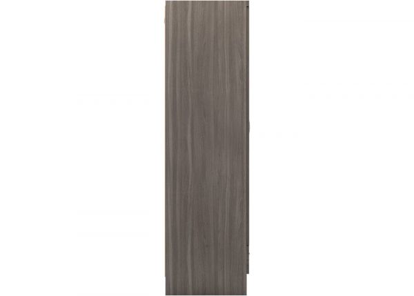 Nevada Black Wood Grain 2-Door Mirrored Wardrobe by Wholesale Beds & Furniture
