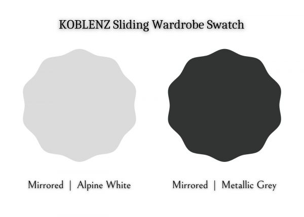 Koblenz Mirrored Sliding Wardrobe by Rauch - 181cm Metallic Grey