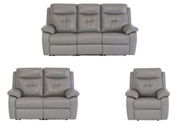 Solero Grey 3 + 2 + 1 Full Electric Recliner Sofa Set 