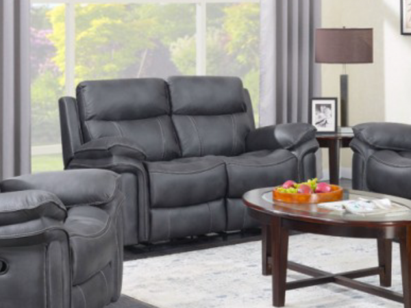 Richmond Charcoal Grey 2 Seater Fully Reclining Sofa by Annaghmore