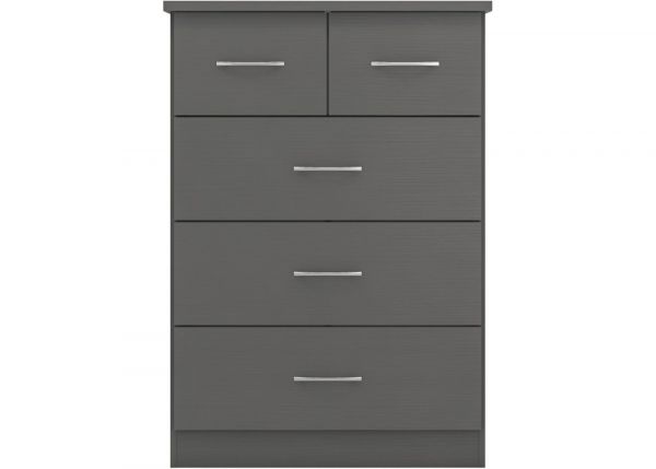 Nevada 3D Effect Grey 4 Piece Bedroom Furniture Set inc. Mirrored Robe by Wholesale Beds & Furniture