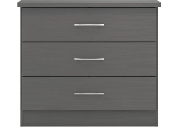 Nevada 3D Effect Grey 3-Drawer Chest by Wholesale Beds & Furniture