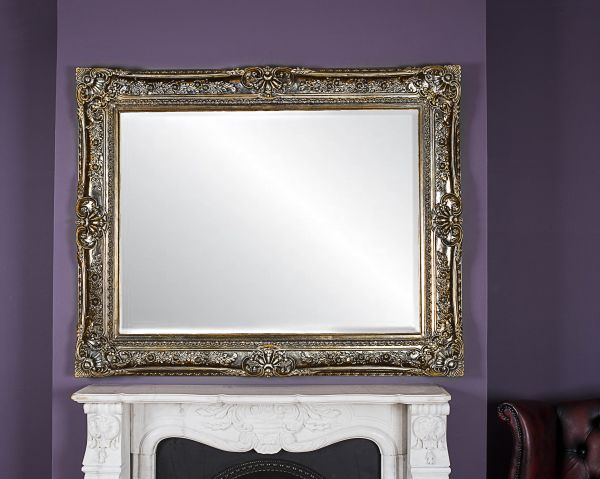 Toulouse Antique Silver Mirror by Derrys