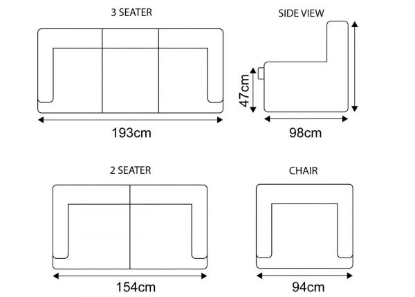 Cadiz Power Sofa Dimensions
