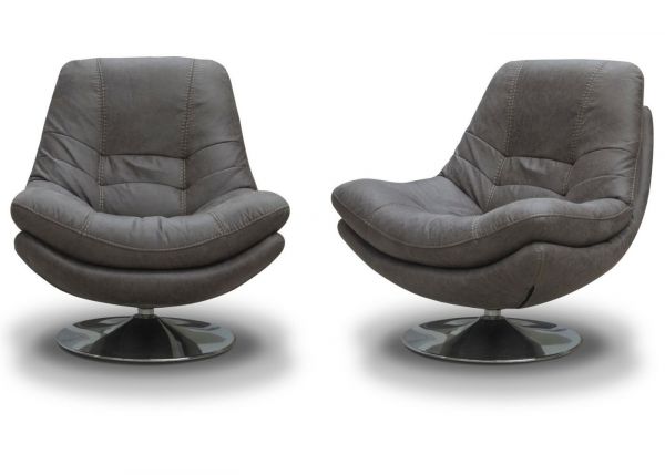 Axis Swivel Chair by SofaHouse - Dark Grey