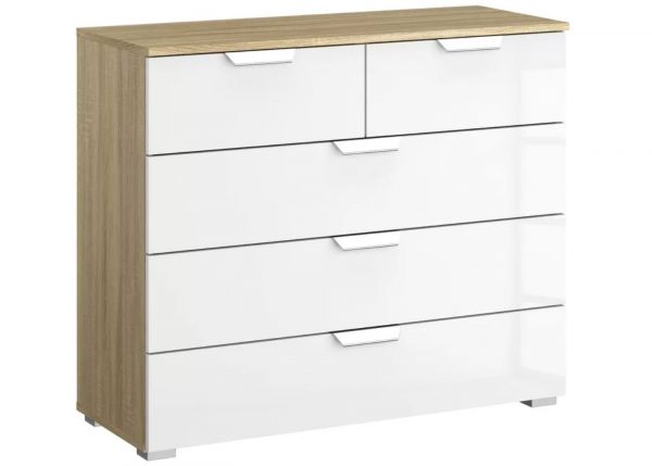 Aditio High Gloss White & Sonoma Oak Bedroom Furniture Range by Rauch