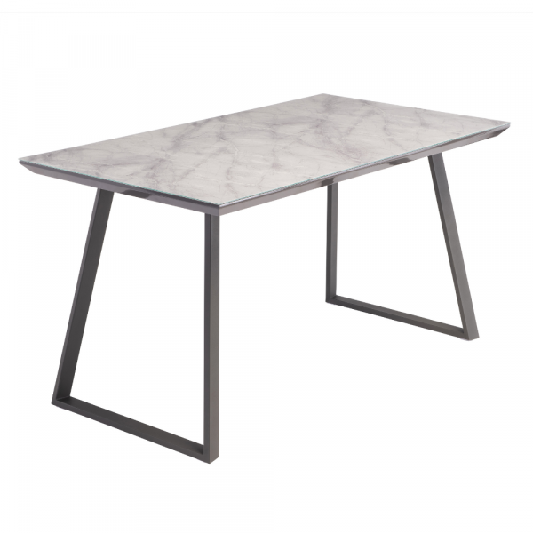 Alba 1.4m Grey Marble Dining Table