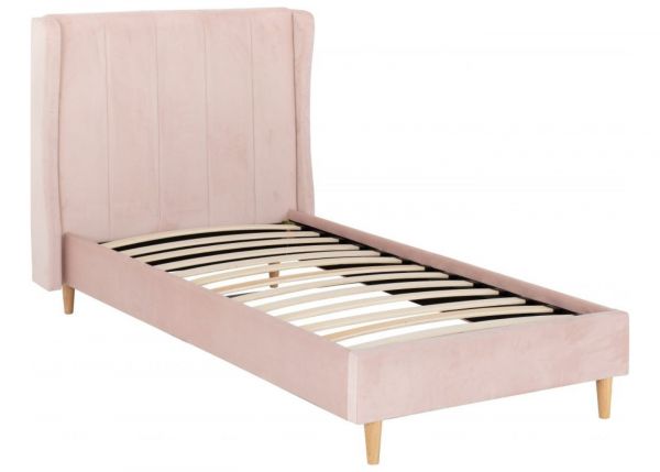 Amelia Bedframe in Pink by Wholesale Beds - 3ft (Single) Slats