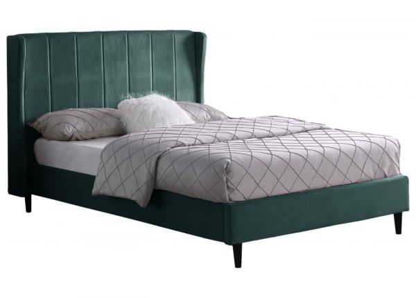 Amelia Bedframe in Green by Wholesale Beds -  4ft 6 (Standard Double)