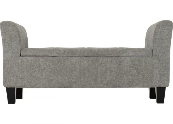 Amelia Storage Ottoman in Dark Grey by Wholesale Beds & Furniture Front