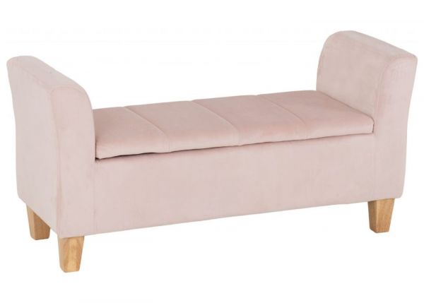 Amelia Storage Ottoman in Pink by Wholesale Beds & Furniture Angle