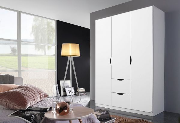 Arnstein Alpine White 3 Door (W136cm) Wardrobe by Rauch