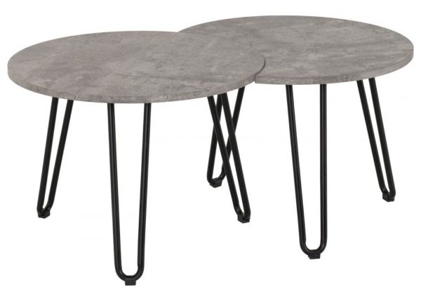 Athens Duo Coffee Table Set in Concrete Effect by Wholesale Beds & Furniture