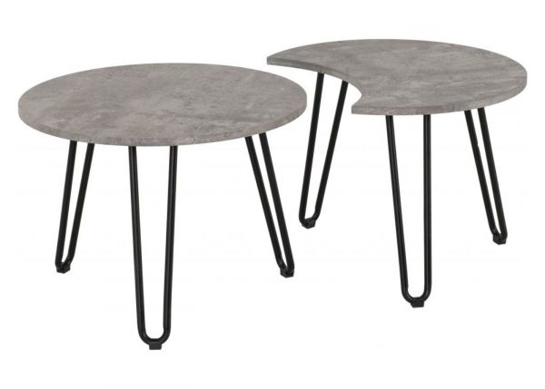 Athens Duo Coffee Table Set in Concrete Effect by Wholesale Beds & Furniture Separated