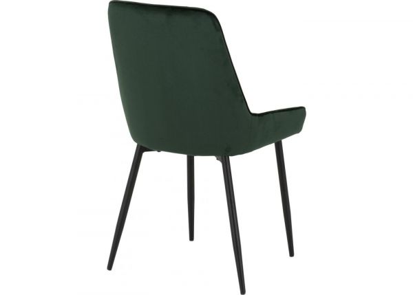 Emerald Green Velvet Avery Dining Chairs by Wholesale Beds & Furniture Back Angle