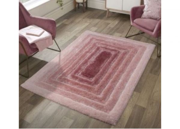3D Time Gate Blush Rug Range by Ultimate Rugs Room Image