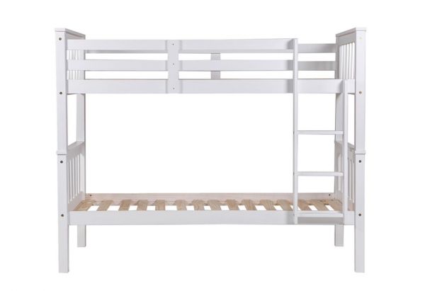 Bronson 3ft Bunk Bed in White by Vida Living No Mattress