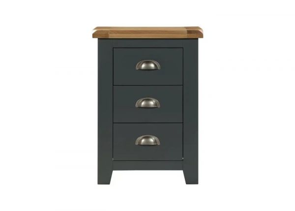 Capri Dark 3-Drawer Bedside Table