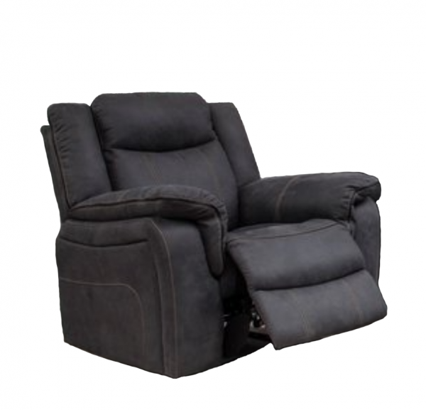 Brooklyn Charcoal Fabric Recliner Chair by SofaHouse Silo