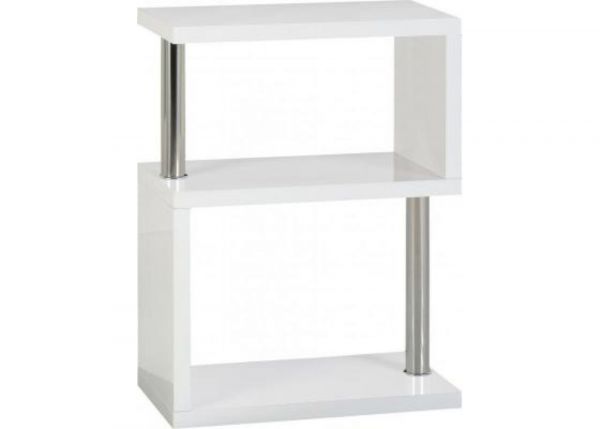 Charisma 3 Shelf Unit White Gloss & Chrome By Wholesale