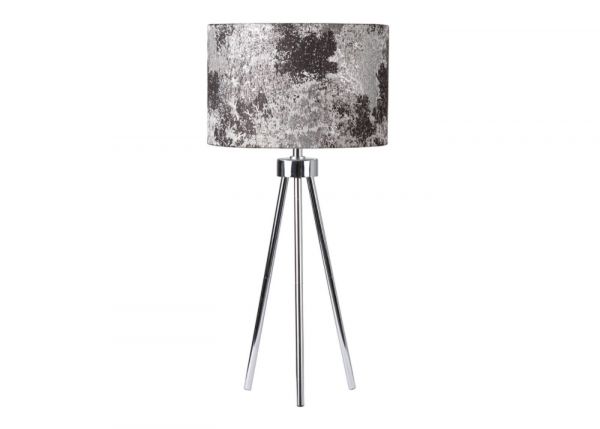 63cm Chrome Table Lamp with Black Linen Shade by CIMC