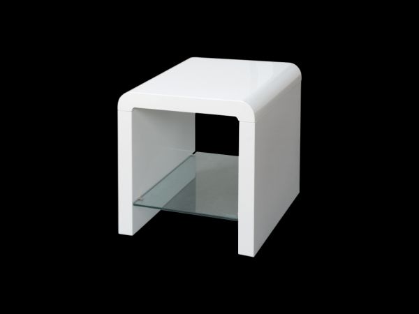 Clarus White End Table by Annanghmore