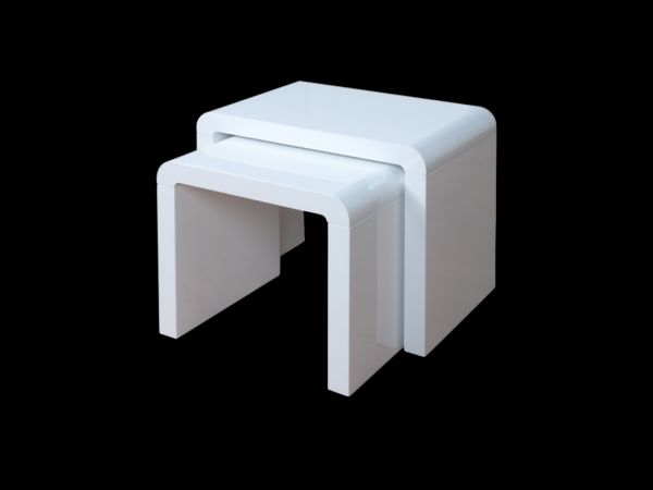 Clarus White Nest of Tables by Annaghmore