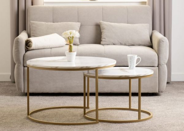 Dallas Round Coffee Table Set by Wholesale Beds & Furniture Room Image