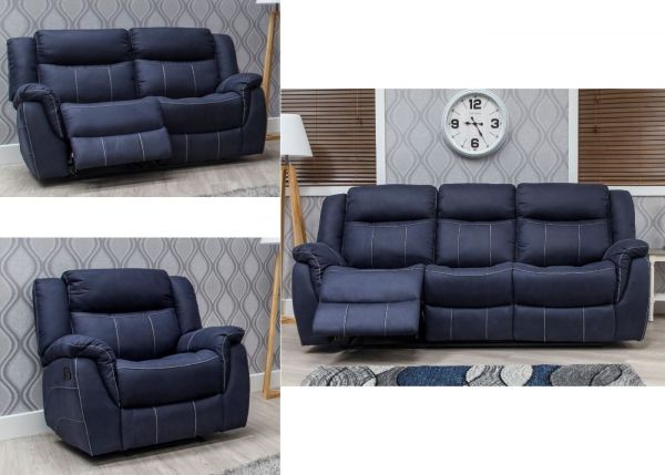 Walton Fabric Fully Reclining Sofa