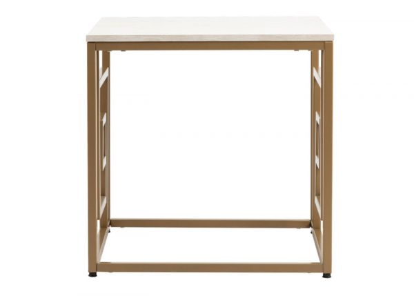 Devon Cream and Gold End Table by CIMC Front