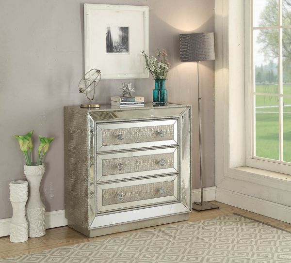 Sofia Mirrored 3 Drawer Chest by Derrys