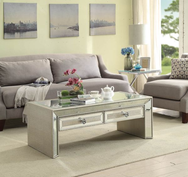 Sofia Mirrored Coffee Table by Derrys