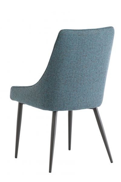 Rimella 1.20m Round Dining Table and a Set of 4 Teal/Grey Rimella Dining Chairs