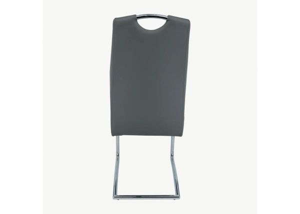 Elena Dark Grey PU Dining Chair by Balmoral Back