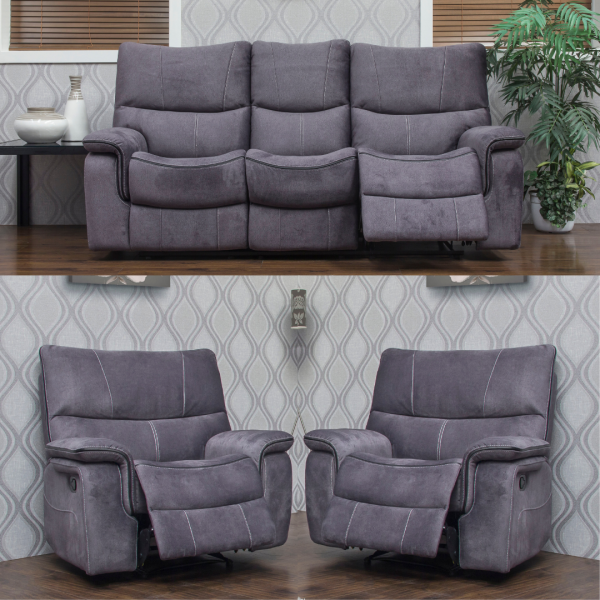 WITH 2 RECLINER SOFA END SEATS QUALITY SUITE FROM HARVEYS. Harveys THREE PIECE SUITE 