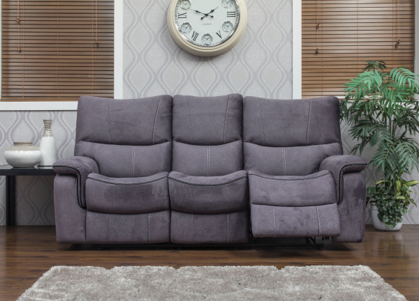 Emilio Dark Grey Reclining Sofa Range by Sofahouse 3 Seater