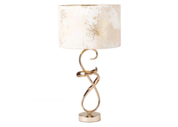 56cm Gold Swirl Table Lamp with Gold Shade by CIMC