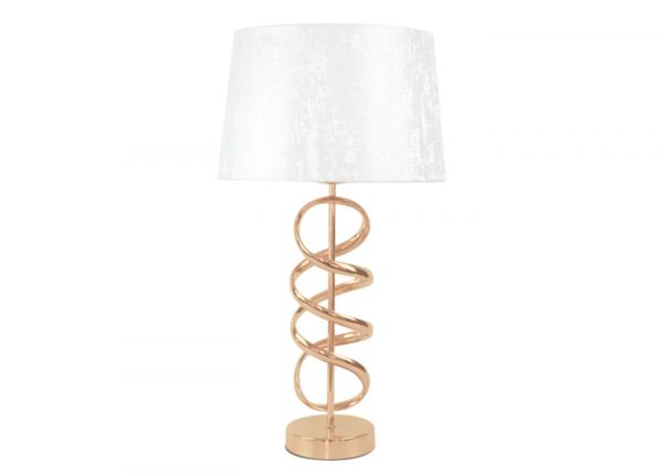 54.5cm Gold Swirl Table Lamp with White Shade by CIMC
