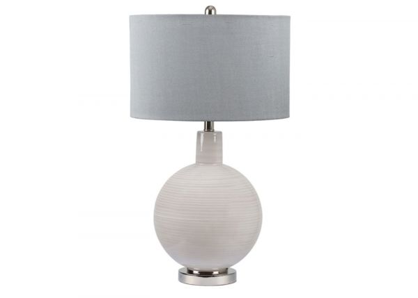 72cm Grey Stripe Table Lamp with Grey Shade by CIMC