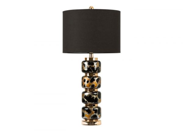 71cm Black and Gold Table Lamp with Black Shade by CIMC