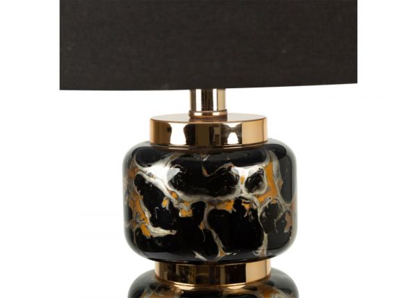 71cm Black and Gold Table Lamp with Black Shade by CIMC Base