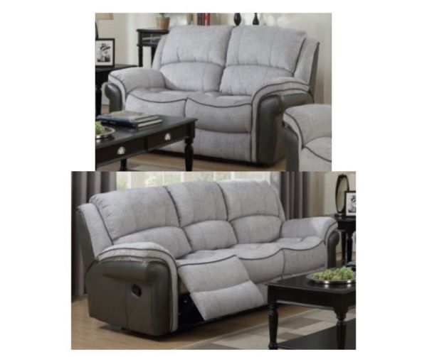 Farnham Fusion Grey/Grey 3-Seater + 2-Seater Sofa Set by Annaghmore