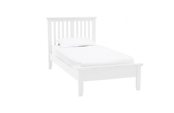 Ferndale All-White 3ft (Single) Low Footboard Bedframe Range by Vida Living