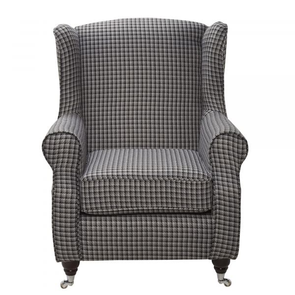 Barcelona Grampian Mineral/Tan Wing Chair by Red Rose